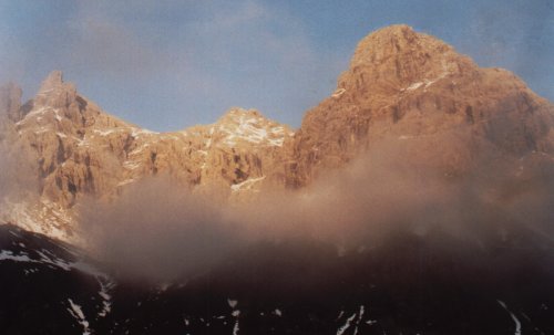 Abendstimmung auf der Kemptner Hütte