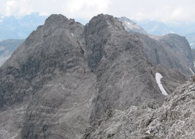 Die Hochfrottspitze von der Mädelegabel gesehen