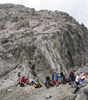 Gruppenaufstieg zur Mädelegabel