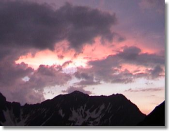 Abendstimmung auf der Memminger Hütte