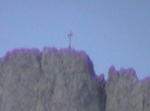 Das Gipfelkreuz der Parseierspitze