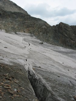 Blick zurück vom südlichen Puitkogelferner