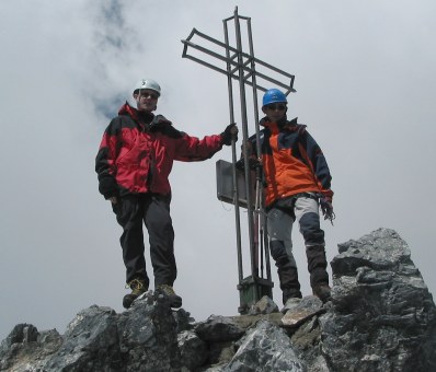 Martin und ich auf dem Ortler-Gipfel