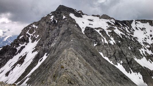 Rückblick auf Schwarzen Grat und Stanskogel