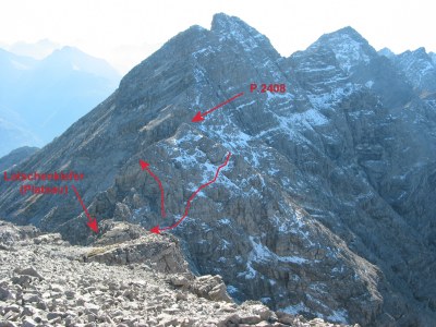 Übersicht über die Kletterpassagen