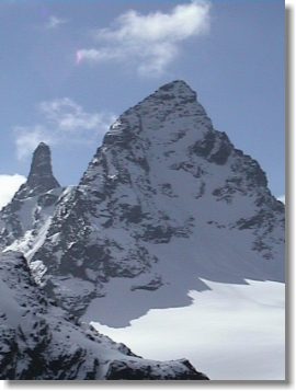 Großlitzner (links) und Großes Seehorn (rechts) vom Plattenjoch gesehen...