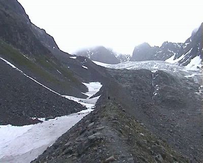 Aufstiegsmoräne zum Schrankogel..