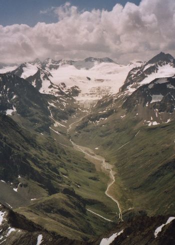 Blick vom Gaislehnkogel zum Sulztalferner