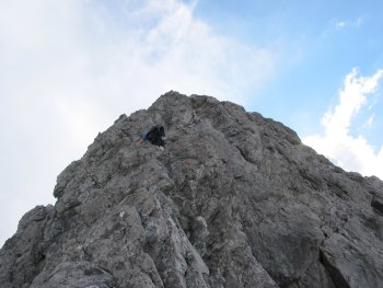 Kletterei auf dem Nordostgrat