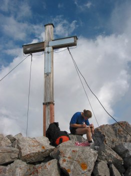 Am Gipfelkreuz der Trettachspitze