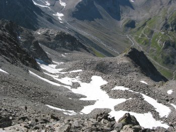 Abstieg zur Darmstädter Hütte