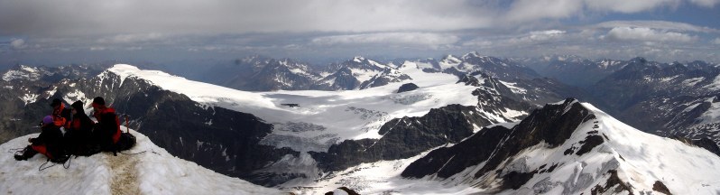 Blick vom Gipfel der Weißkugel