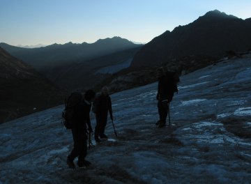 Morgendämmerung auf dem Mittelbergferner