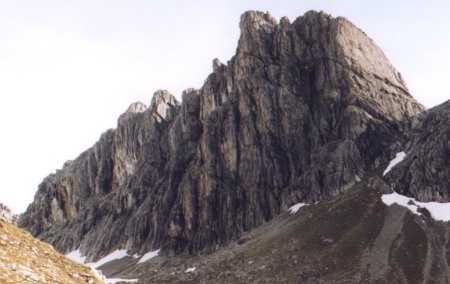 Wolfebner Spitze gesehen von HvB-Hütte