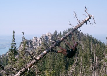 Die Bouldermglichkeiten am Grat zum lpeleskopf sind arg begrenzt.